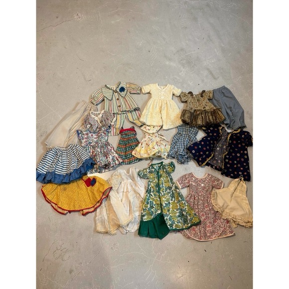 Other - Vintage Doll Clothes Lot of 24 Pieces Dresses Outfits Mixed Styles